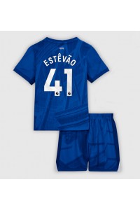 Chelsea Estevao Willian #41 Babyklær Hjemme Fotballdrakt til barn 2025-26 Korte ermer (+ Korte bukser)